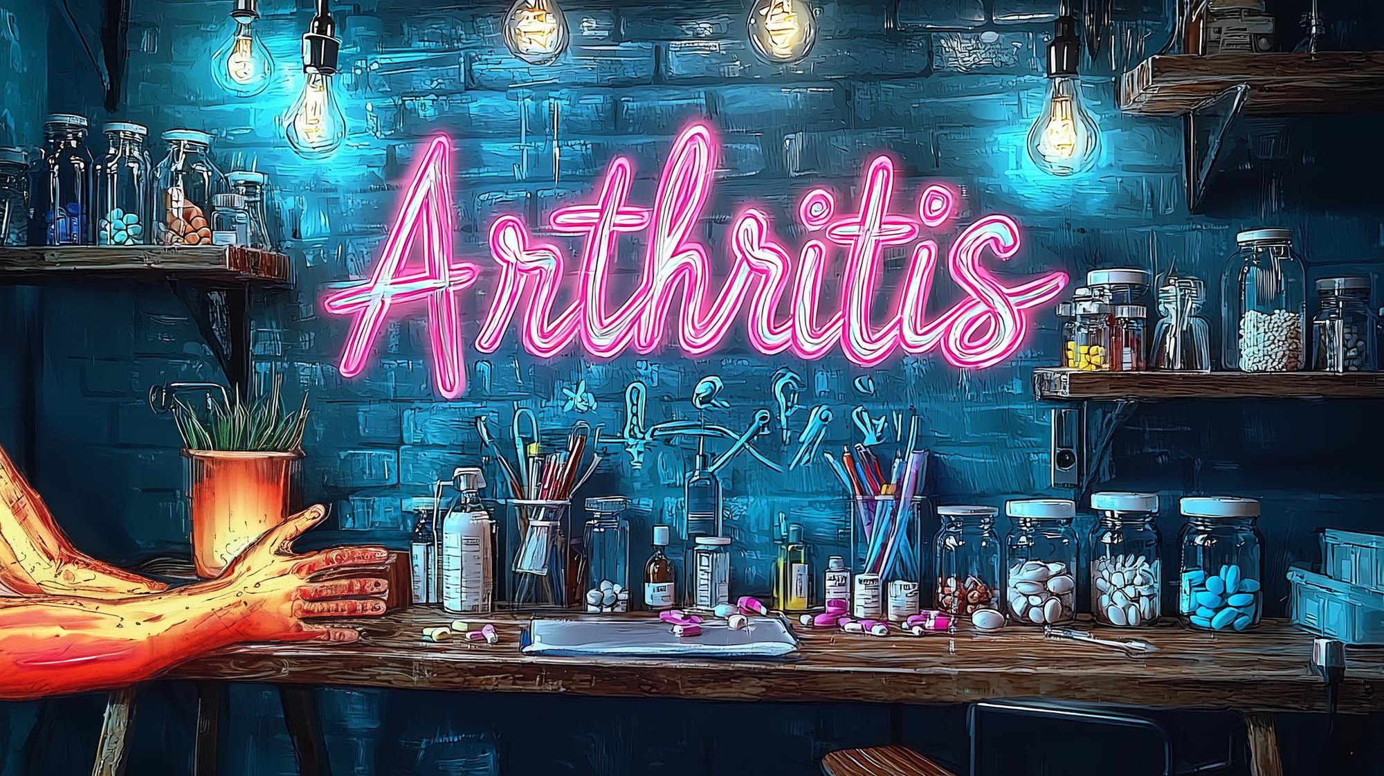 Workshop entrance with neon sign and embroidery samples